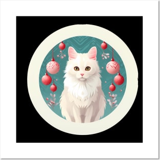 Turkish Angora Cat Xmas Ornament, Love Cats by Posters and Art